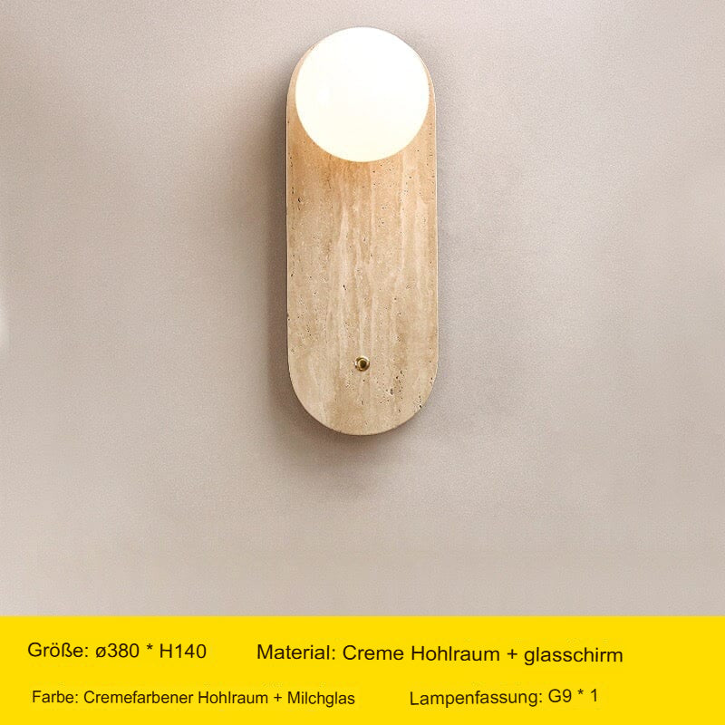 Lampada da parete Wabi-Sabi tono naturale – Lampada minimalista con luce calda