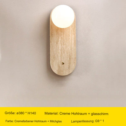 Lampada da parete Wabi-Sabi tono naturale – Lampada minimalista con luce calda