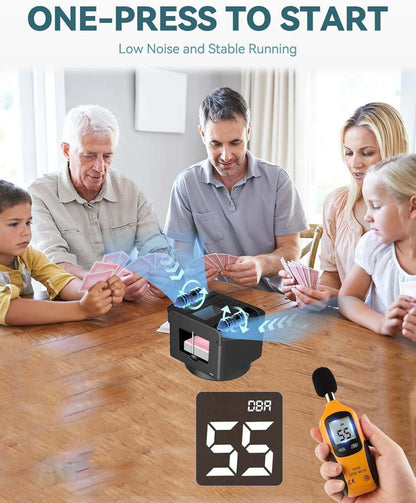 Dealora | Mescolatore e distributore automatico di carte con telecomando, batteria USB