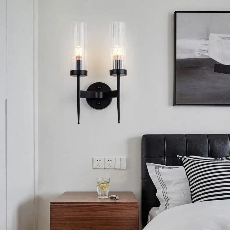 Lampada da parete in vetro – Elegante lampada da parete con vetro a sfera per un living moderno