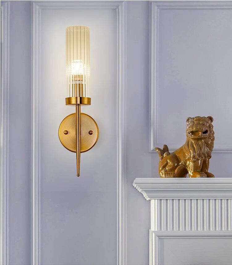 Lampada da parete in vetro – Elegante lampada da parete con vetro a sfera per un living moderno
