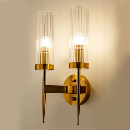 Lampada da parete in vetro – Elegante lampada da parete con vetro a sfera per un living moderno