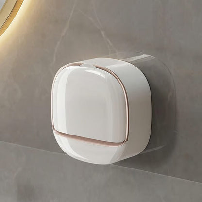 Savonda | Portasapone da parete con coperchio, autoadesivo e aerato