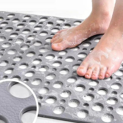 Silvra | Non-Slip Shower Mat with Suction Cups and Quick-Dry Design