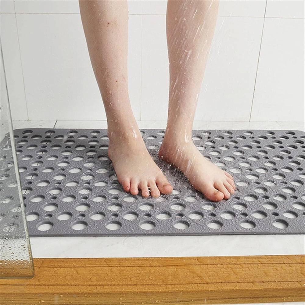 Silvra | Non-Slip Shower Mat with Suction Cups and Quick-Dry Design