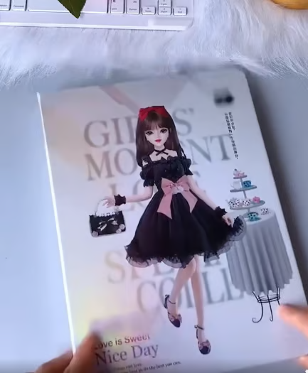 Modivia | Libro magnético de muñecas recortables con conjuntos y accesorios