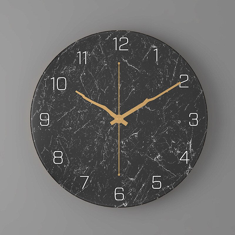Marbelle | Horloge murale moderne effet marbre | Design créatif & élégance intemporelle pour des espaces de vie stylés