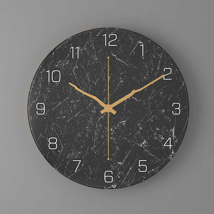 Marbelle | Horloge murale moderne effet marbre | Design créatif & élégance intemporelle pour des espaces de vie stylés