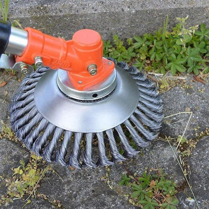 Jatrino | Unkraut-Trimmerkopf aus Stahldraht für Rasentrimmer, 15 cm