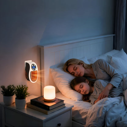 Keramik Heizlüfter für Steckdose | Mini Steckdosenheizung 350 W mit Thermostat, Timer & LED Display | ThermoDock