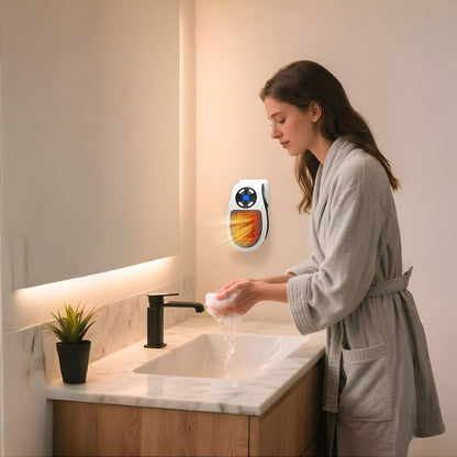 Keramik Heizlüfter für Steckdose | Mini Steckdosenheizung 350 W mit Thermostat, Timer & LED Display | ThermoDock