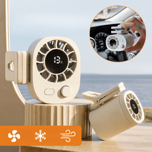 Mini Clip Ventilator mit Akku | Leiser Kinderwagen Ventilator mit 100 Stufen, 360° Rotation & USB C | KühlBuddy