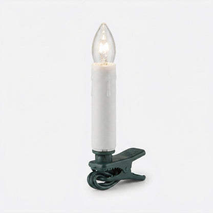 Clipora | LED Weihnachtsbaumkerzen mit Clips, 14,7 m für Bäume von 1,6 bis 1,8 m
