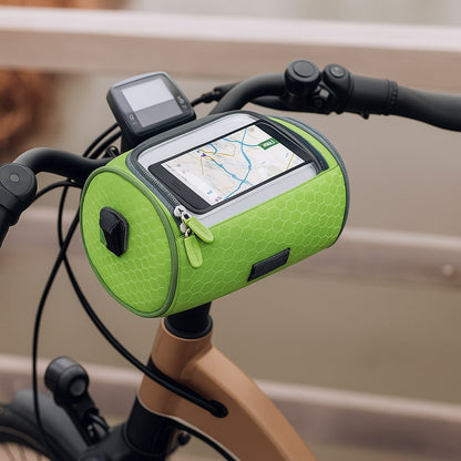 Borsa da manubrio per bicicletta con touchscreen | Borsa impermeabile per bici per cellulare e oggetti di valore | Tourix