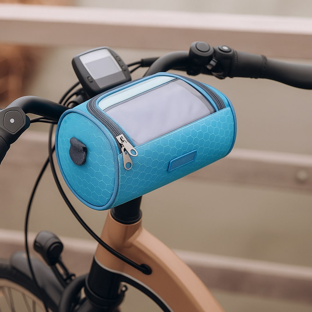 Borsa da manubrio per bicicletta con touchscreen | Borsa impermeabile per bici per cellulare e oggetti di valore | Tourix