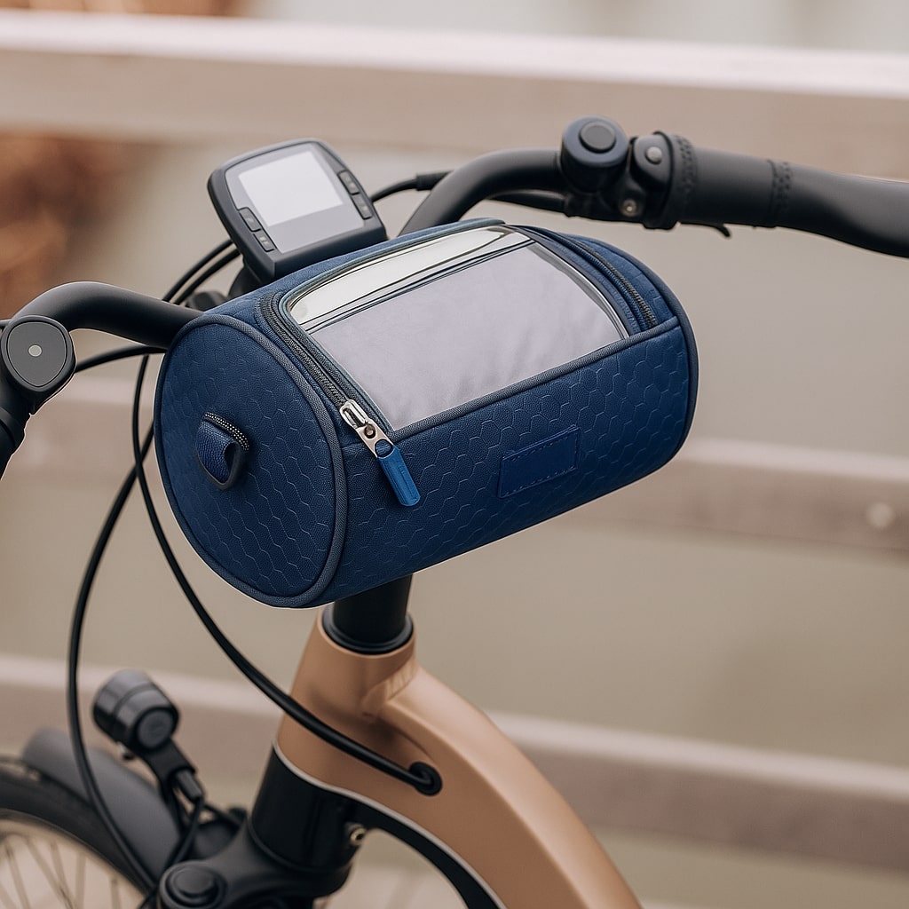 Borsa da manubrio per bicicletta con touchscreen | Borsa impermeabile per bici per cellulare e oggetti di valore | Tourix