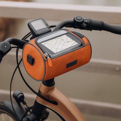 Borsa da manubrio per bicicletta con touchscreen | Borsa impermeabile per bici per cellulare e oggetti di valore | Tourix