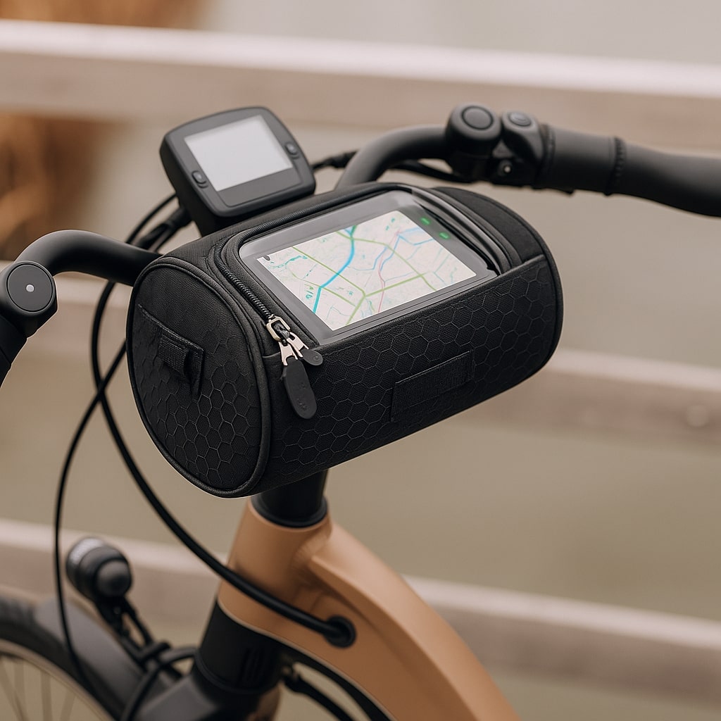 Borsa da manubrio per bicicletta con touchscreen | Borsa impermeabile per bici per cellulare e oggetti di valore | Tourix