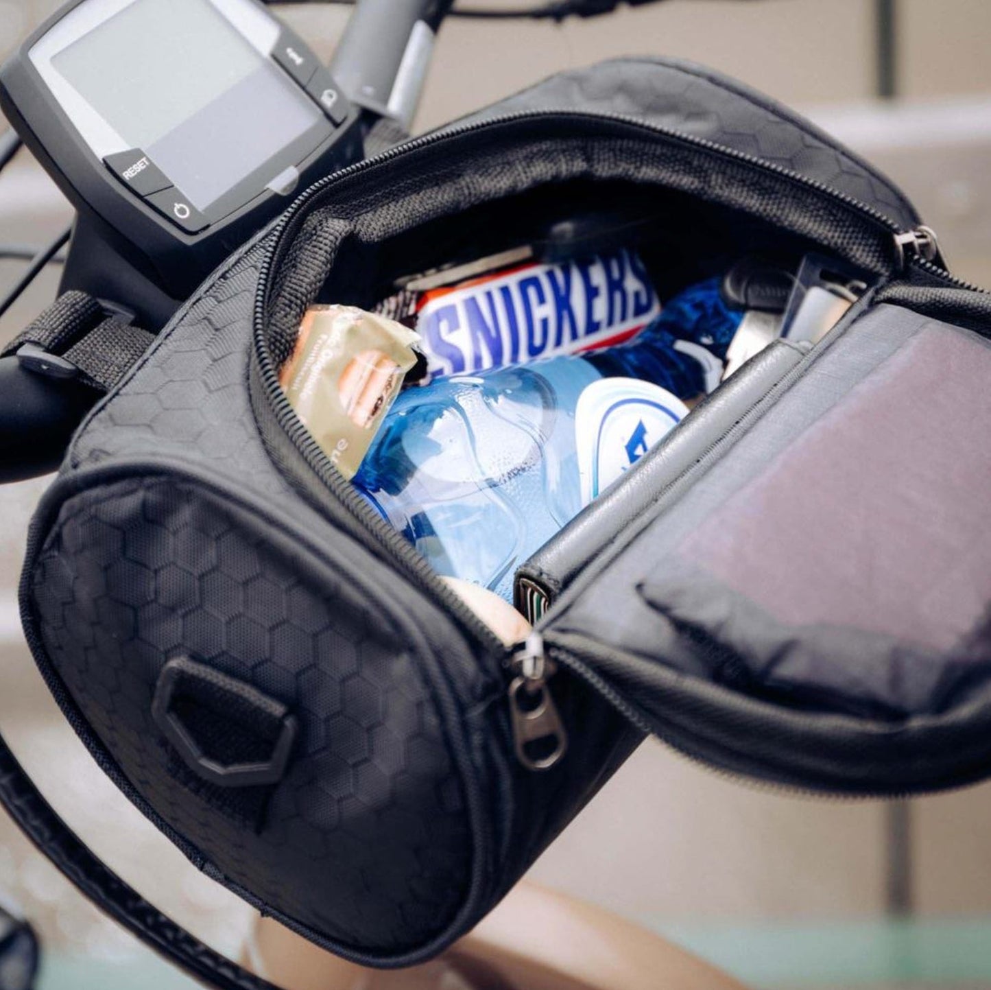 Borsa da manubrio per bicicletta con touchscreen | Borsa impermeabile per bici per cellulare e oggetti di valore | Tourix