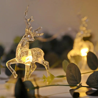 Renvia | Rentier Lichterkette mit 10 LEDs, 1,5 m, batteriebetrieben für innen