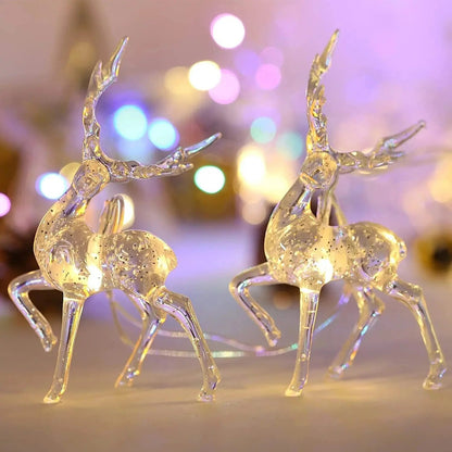 Renvia | Rentier Lichterkette mit 10 LEDs, 1,5 m, batteriebetrieben für innen