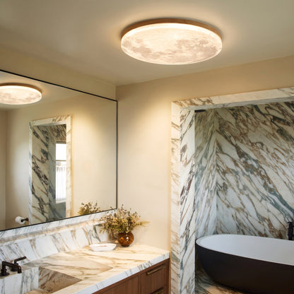 Lunavira | Runde LED Deckenleuchte im Mond-Design, optional dimmbar, Ø 26–48 cm