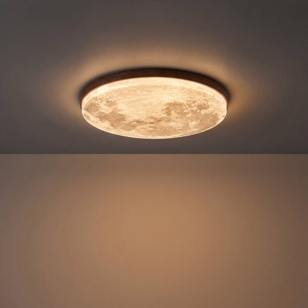 Lunavira | Runde LED Deckenleuchte im Mond-Design, optional dimmbar, Ø 26–48 cm