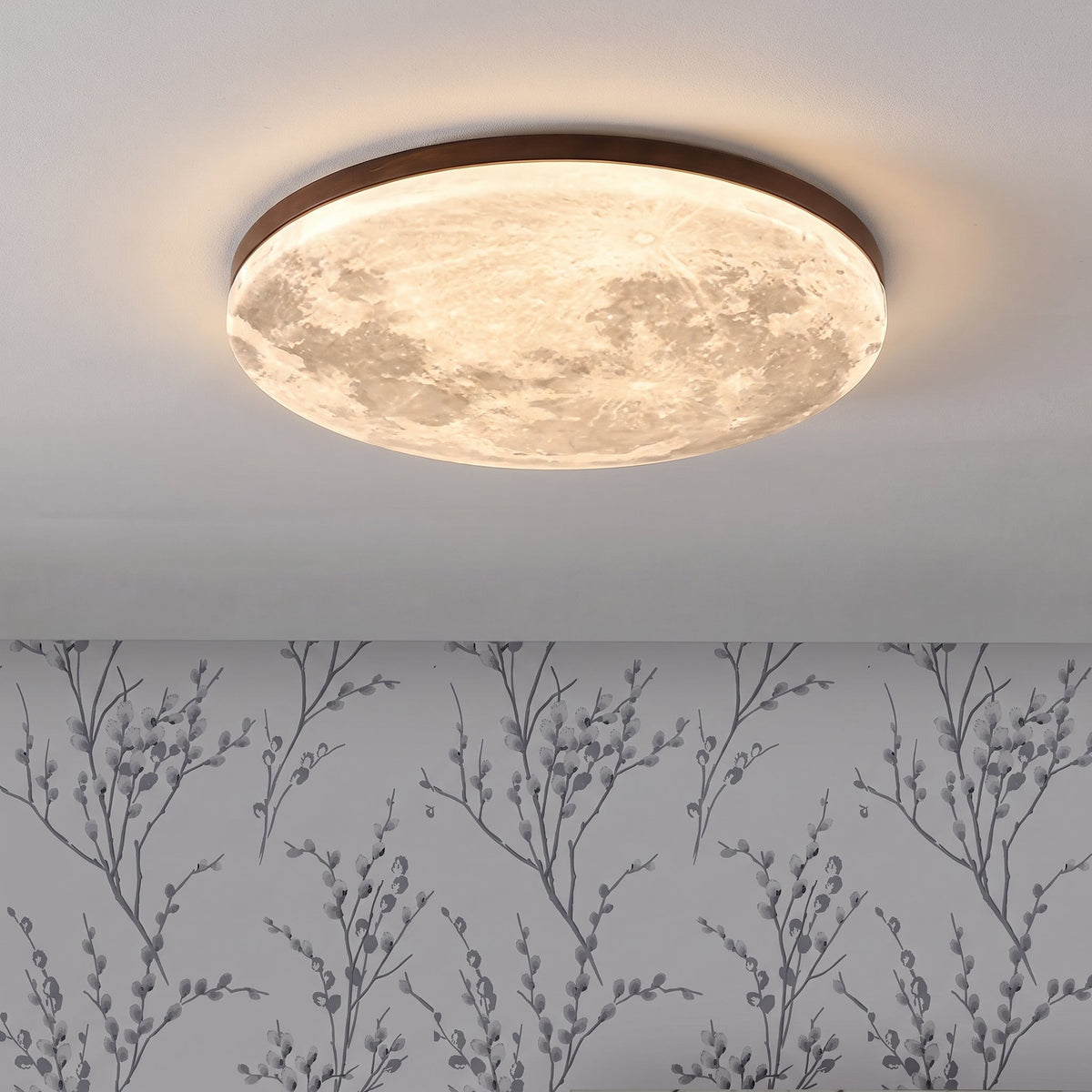 Lunavira | Runde LED Deckenleuchte im Mond-Design, optional dimmbar, Ø 26–48 cm
