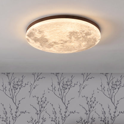 Lunavira | Runde LED Deckenleuchte im Mond-Design, optional dimmbar, Ø 26–48 cm