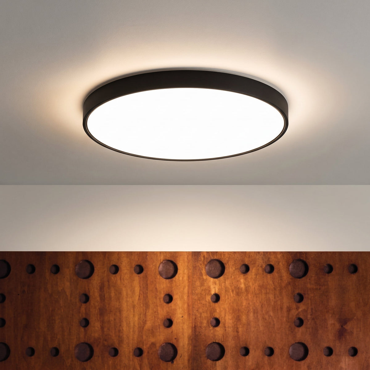 Planida | Ultraflache LED Deckenleuchte aus Eisen, Warmweiß, Ø 23–37 cm