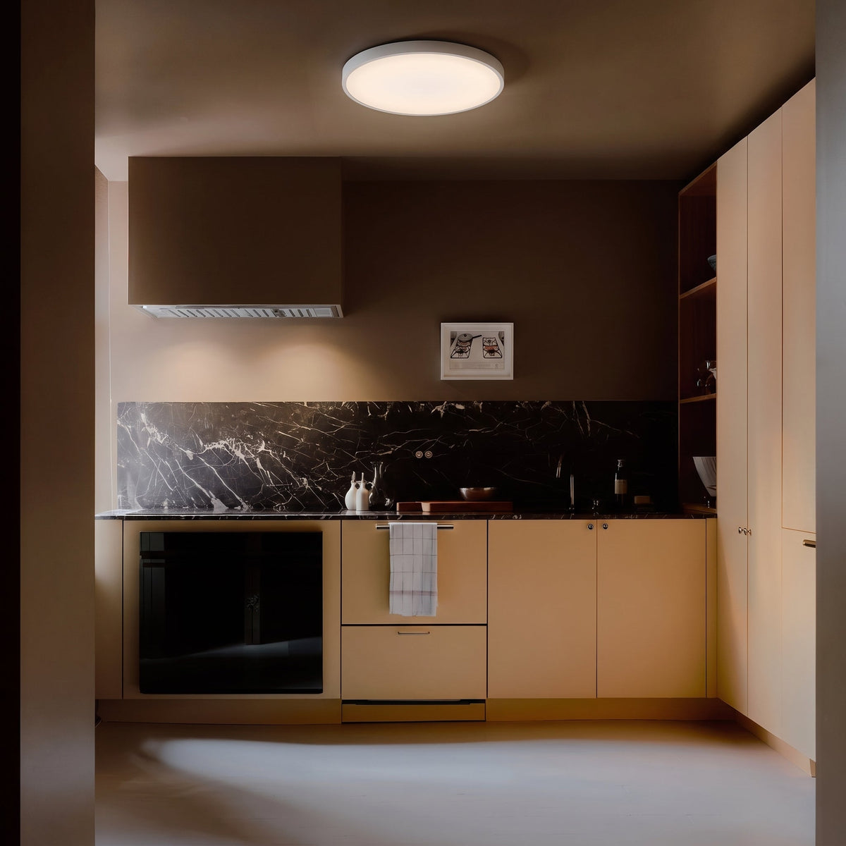 Planida | Ultraflache LED Deckenleuchte aus Eisen, Warmweiß, Ø 23–37 cm