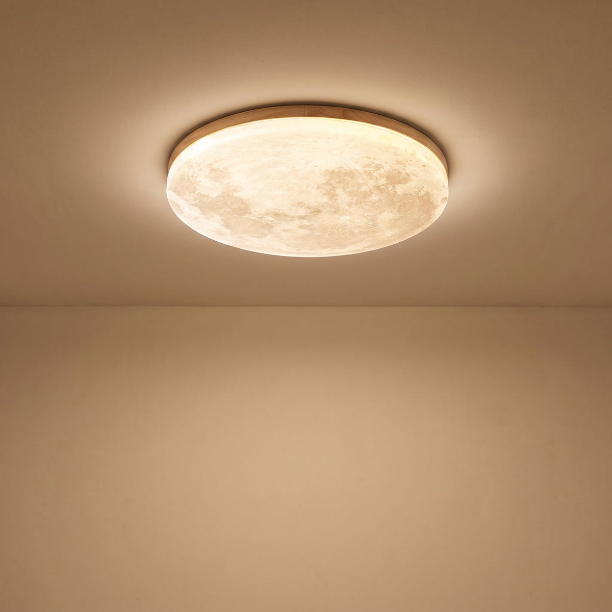 Lunavira | Runde LED Deckenleuchte im Mond-Design, optional dimmbar, Ø 26–48 cm
