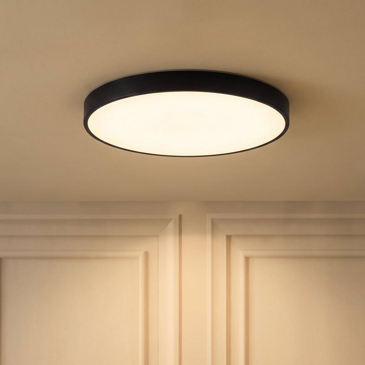 Planida | Ultraflache LED Deckenleuchte aus Eisen, Warmweiß, Ø 23–37 cm