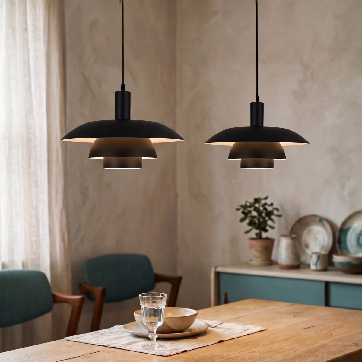Hyggora | Pendelleuchte im dänischen Stil aus Metall, dimmbar, Ø 29 oder 39 cm