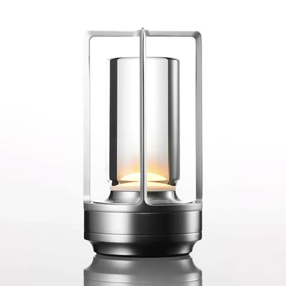 Tesino | Kabellose LED Tischlampe mit USB-C Akku und 3 Dimmstufen, 9 x 17,5 cm