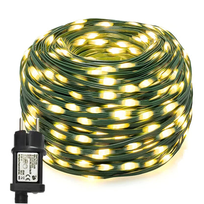 LumiFest | LED Lichterkette außen IP65, 10–100 m, mehrere Lichtmodi