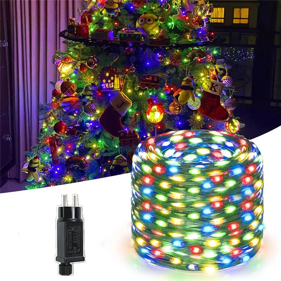 LumiFest | LED Lichterkette außen IP65, 10–100 m, mehrere Lichtmodi