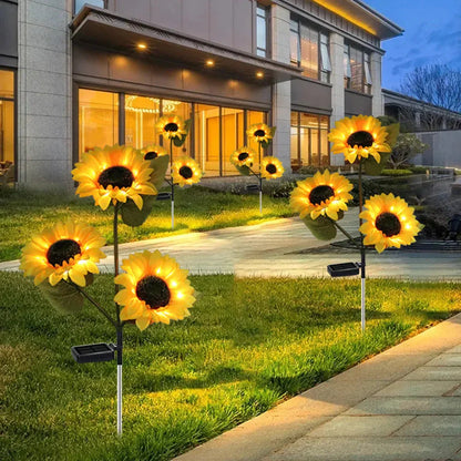 Solbloom Aurea | Lampada a girasole solare per il giardino