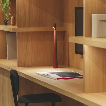 Kabellose LED Tischlampe | Nordisches Design | Warmes Licht | Metall & Glas