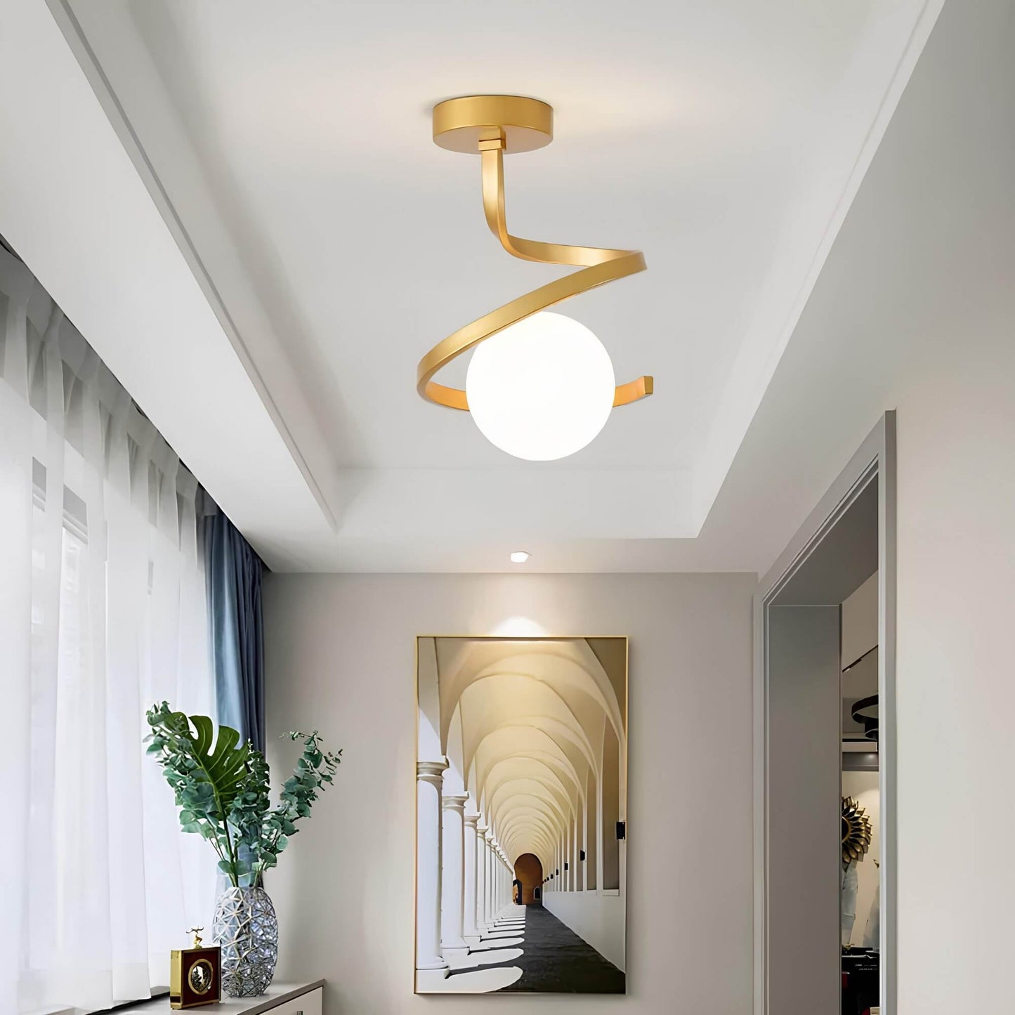 Lampada da soffitto LED Tavon | Design lussuoso | Luce calda | Alluminio e acrilico
