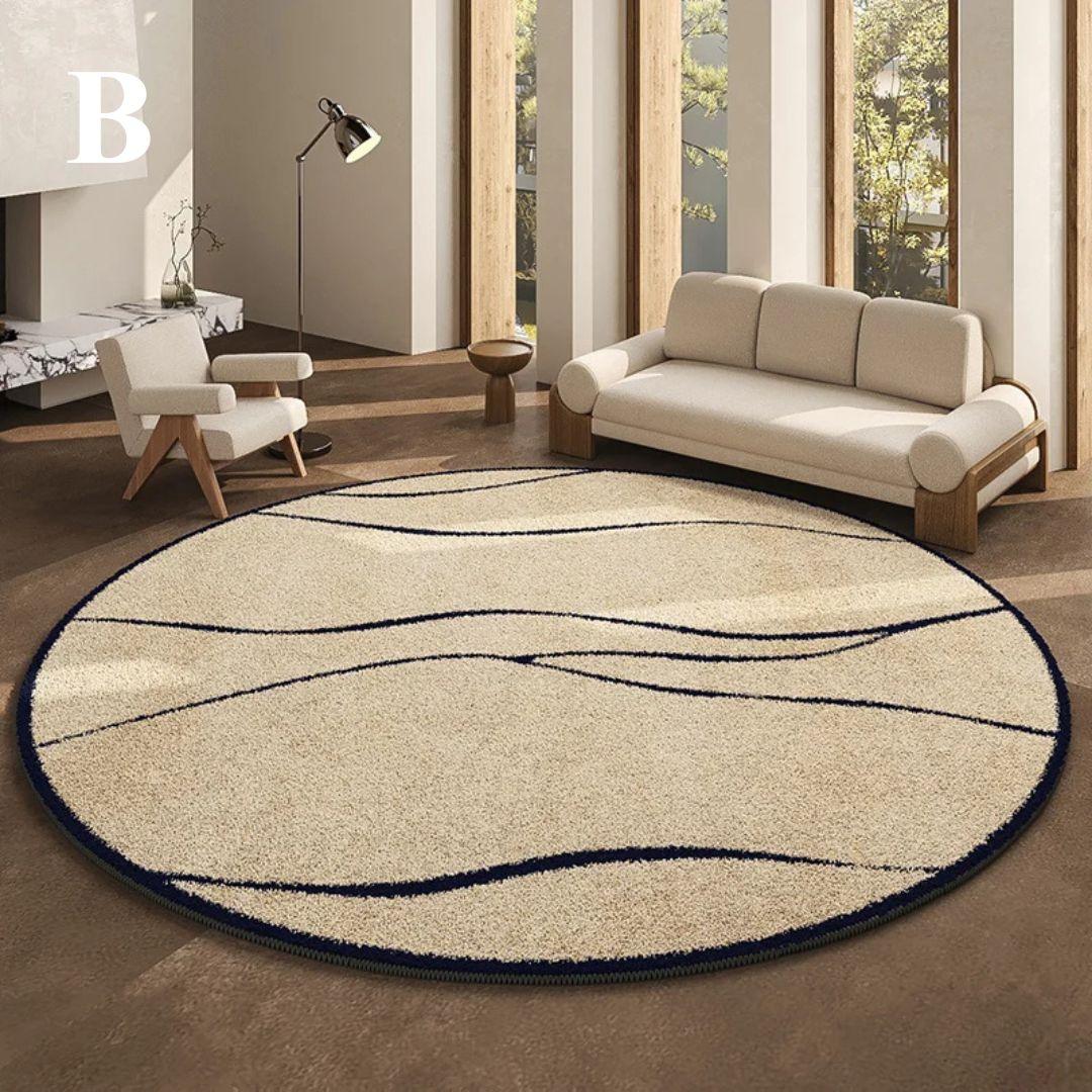 LunaWeave | Tapis rond pour la maison | Tapis luxueux de style français – doux, élégant & facile d'entretien