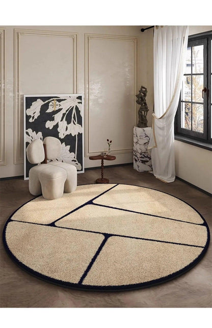 LunaWeave | Tapis rond pour la maison | Tapis luxueux de style français – doux, élégant & facile d'entretien
