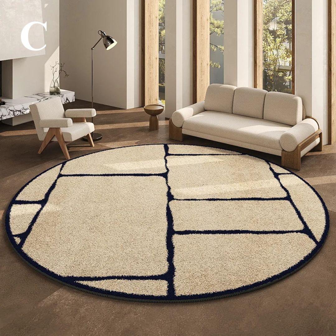 LunaWeave | Tapis rond pour la maison | Tapis luxueux de style français – doux, élégant & facile d'entretien