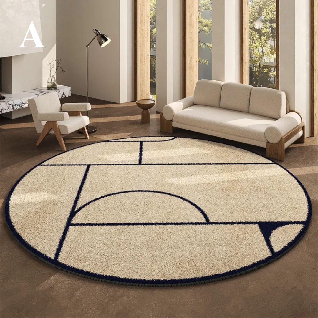 LunaWeave | Tapis rond pour la maison | Tapis luxueux de style français – doux, élégant & facile d'entretien