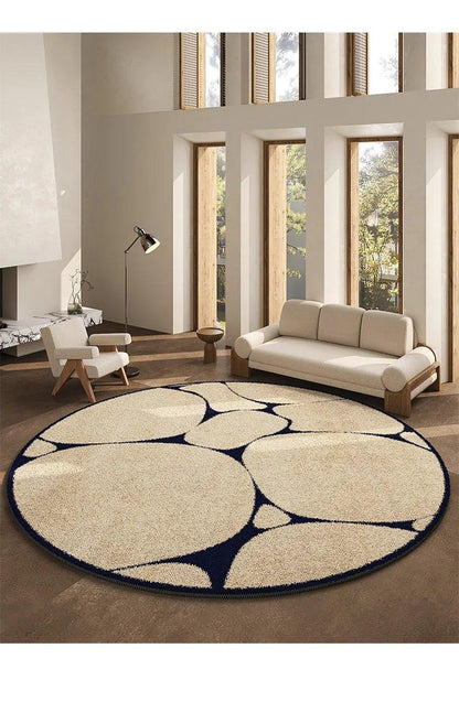 LunaWeave | Tapis rond pour la maison | Tapis luxueux de style français – doux, élégant & facile d'entretien