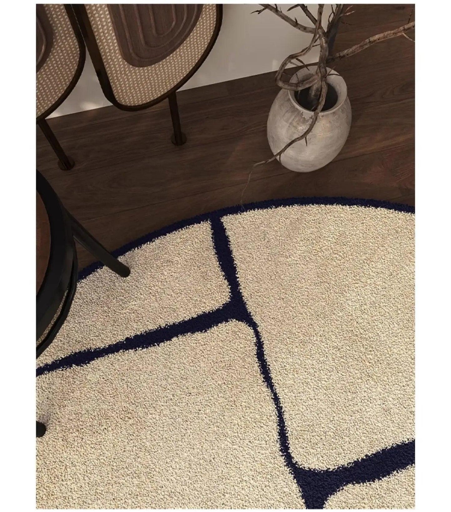 LunaWeave | Tapis rond pour la maison | Tapis luxueux de style français – doux, élégant & facile d'entretien