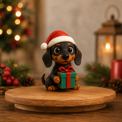 Dachsino | Calendario de Adviento de dachshund con 24 figuras coleccionables