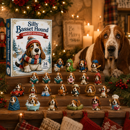 Basset Hound Acryl Adventskalender 2026