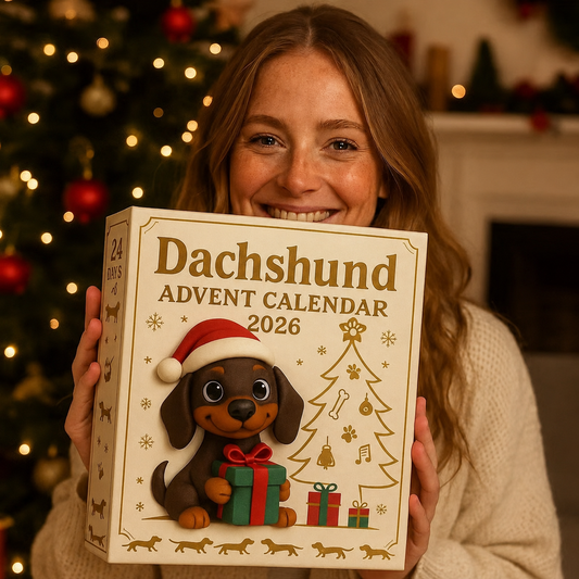 Dachsino | Dackel Adventskalender mit 24 Sammelfiguren