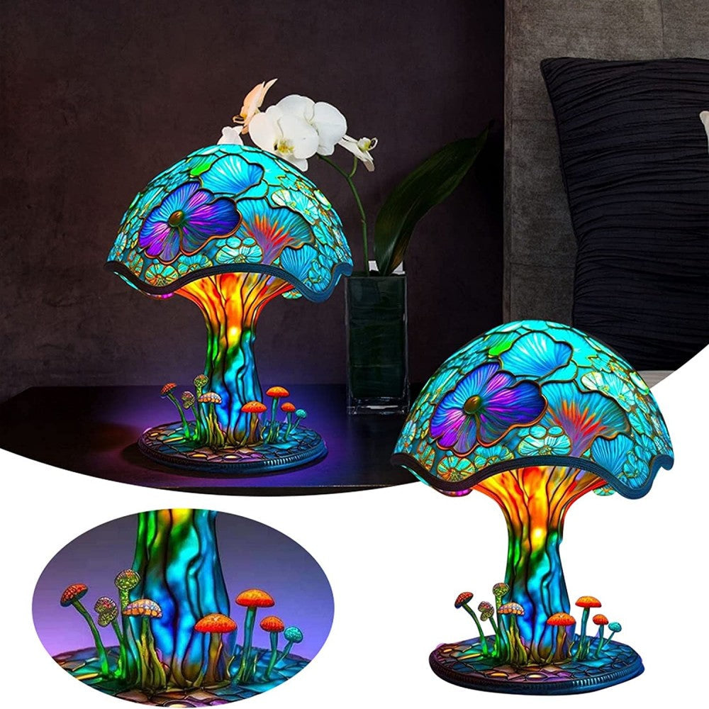 Fungelo | LED Pilzlampe aus Harz als dekorative Tischlampe